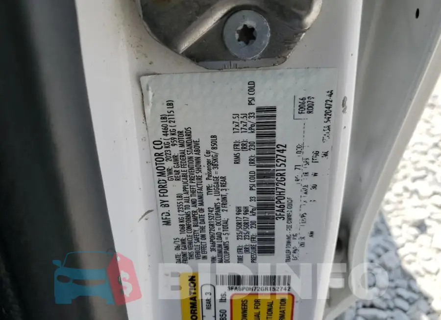 3FA6P0H72GR152742 Photo# 12