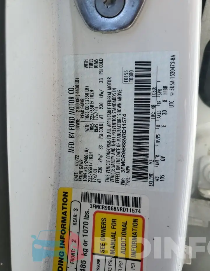 3FMCR9B68NRD11574 Photo# 13