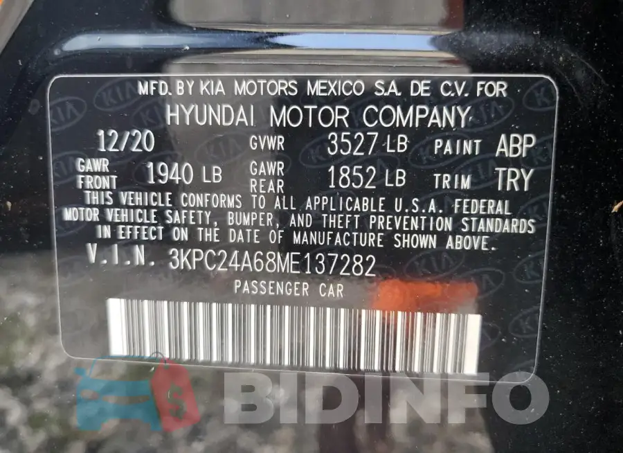 3KPC24A68ME137282 Photo# 13