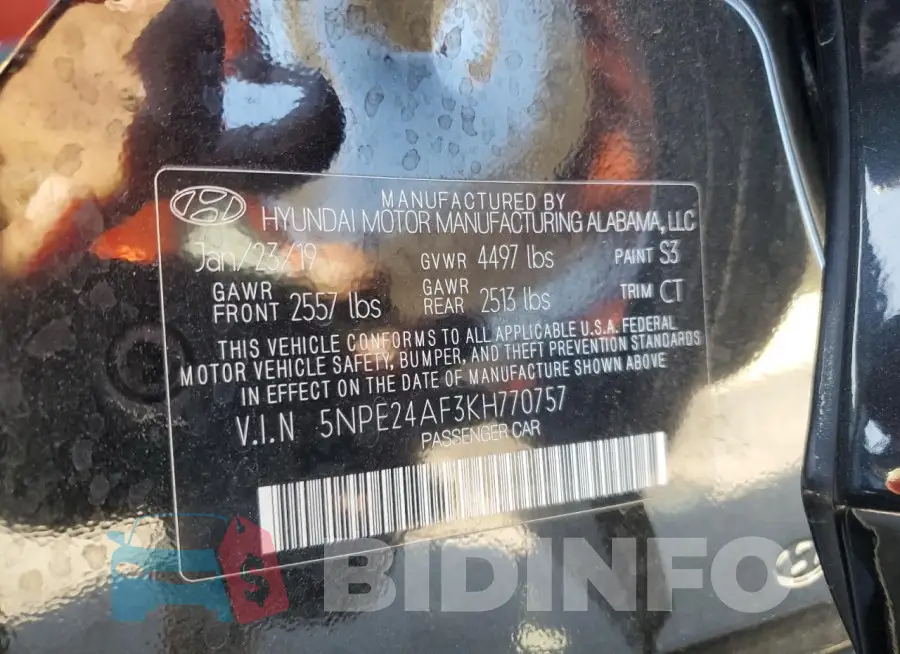 5NPE24AF3KH770757 Photo# 12