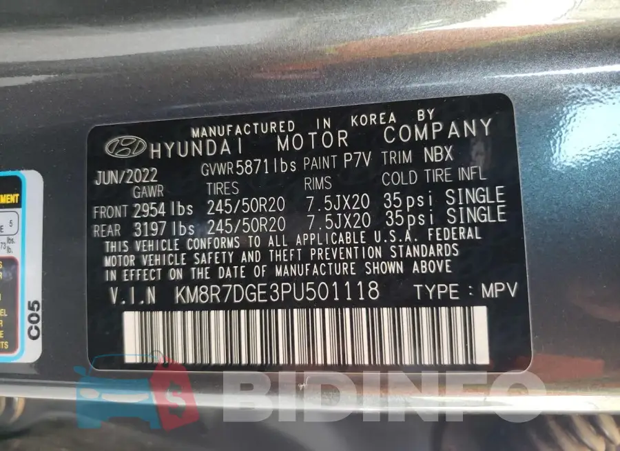 KM8R7DGE3PU501118 Photo# 13