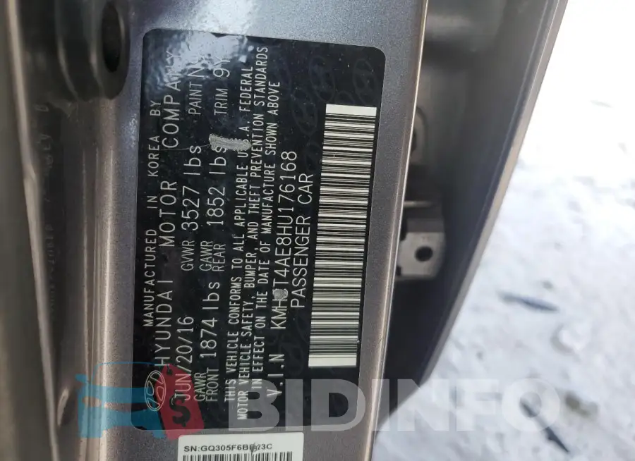 KMHCT4AE8HU176168 Photo# 12