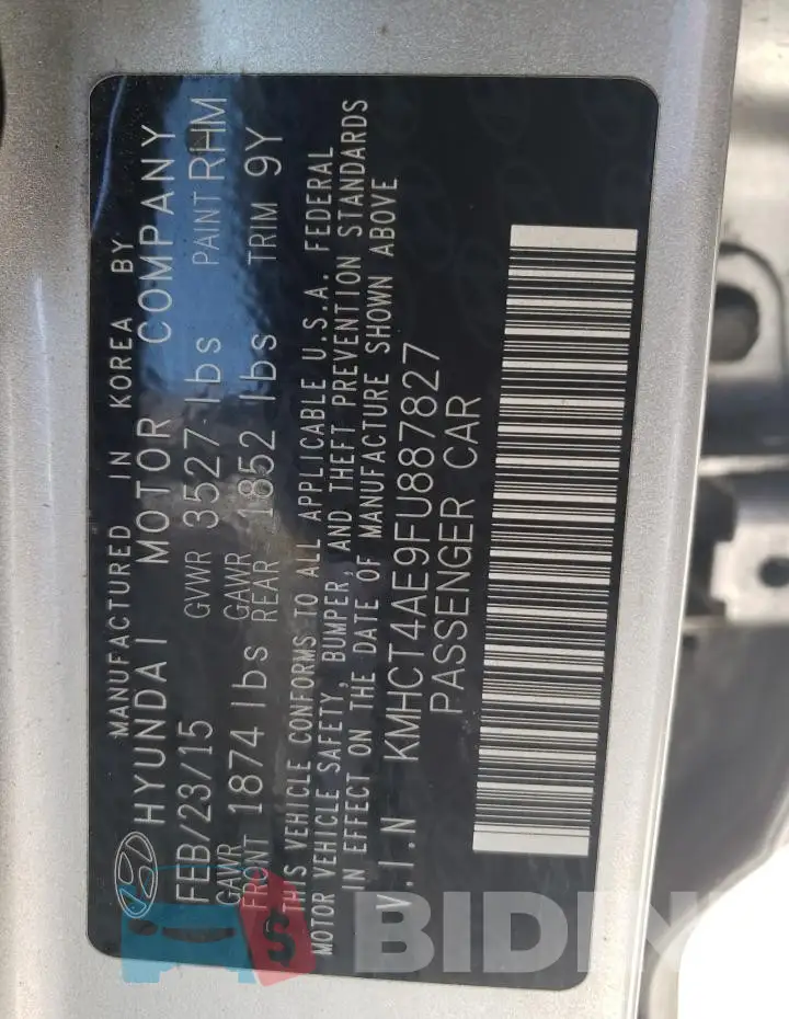 KMHCT4AE9FU887827 Photo# 12