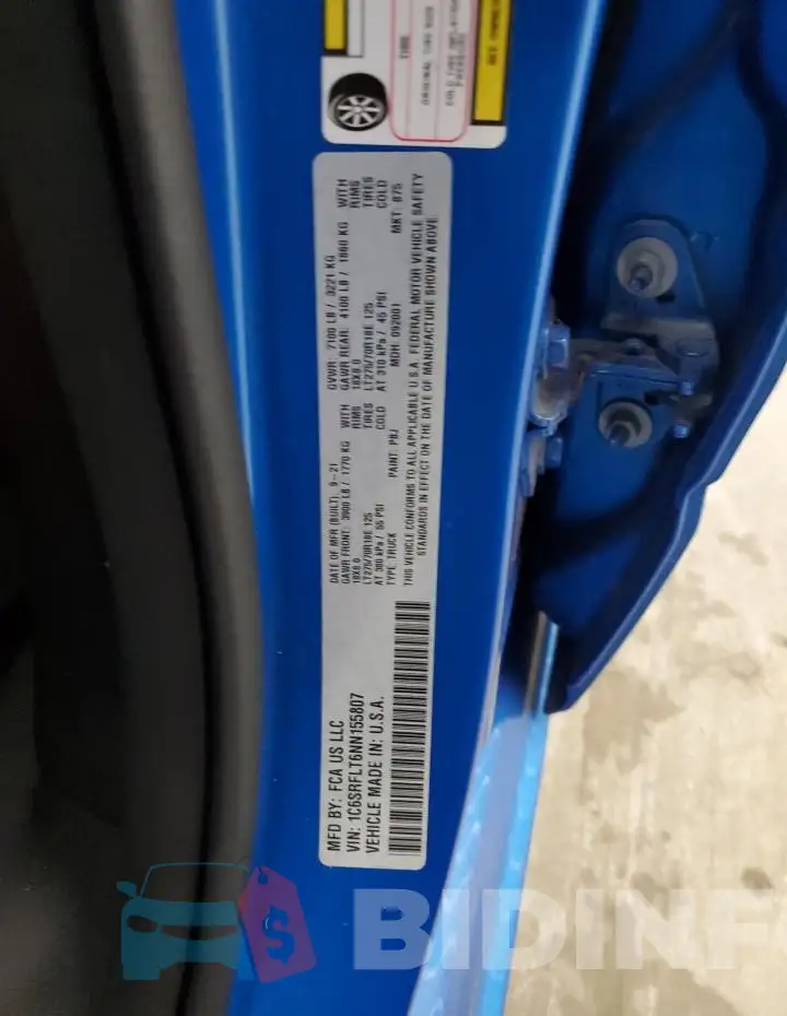 1C6SRFLT6NN155807 Photo# 12