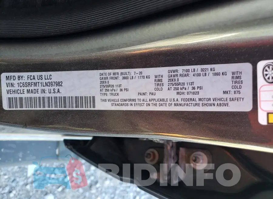 1C6SRFMT1LN397982 Photo# 12