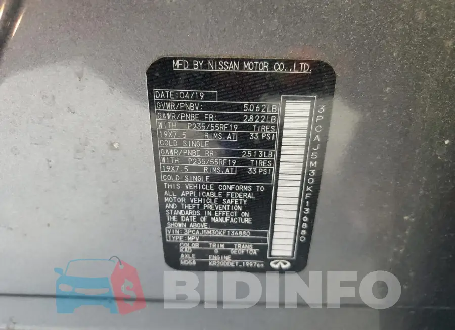 3PCAJ5M30KF136880 Photo# 13