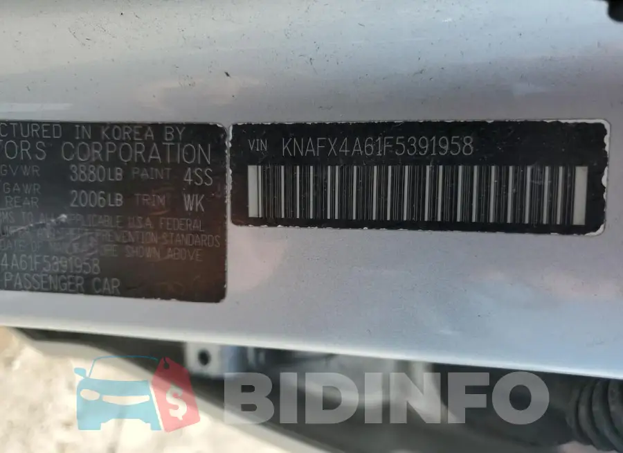 KNAFX4A61F5391958 Photo# 12