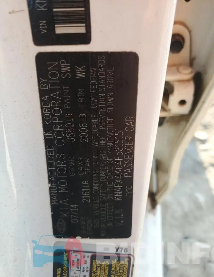 KNAFX4A64F5315151 Photo# 12