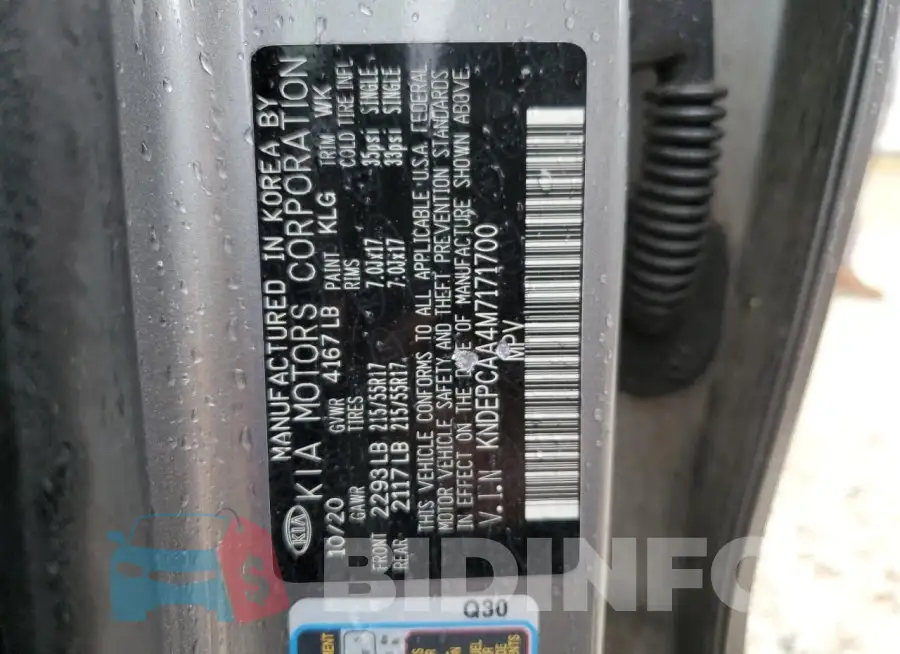 KNDEPCAA4M7171700 Photo# 13