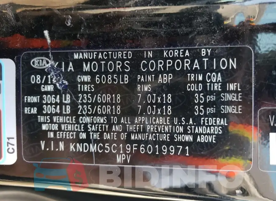 KNDMC5C19F6019971 Photo# 13