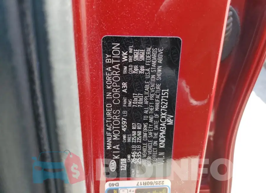 KNDPM3ACXK7627151 Photo# 13