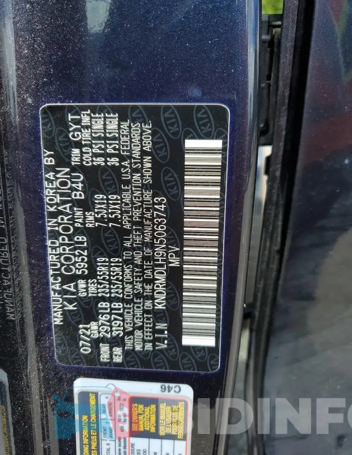 KNDRMDLH9N5063743 Photo# 14