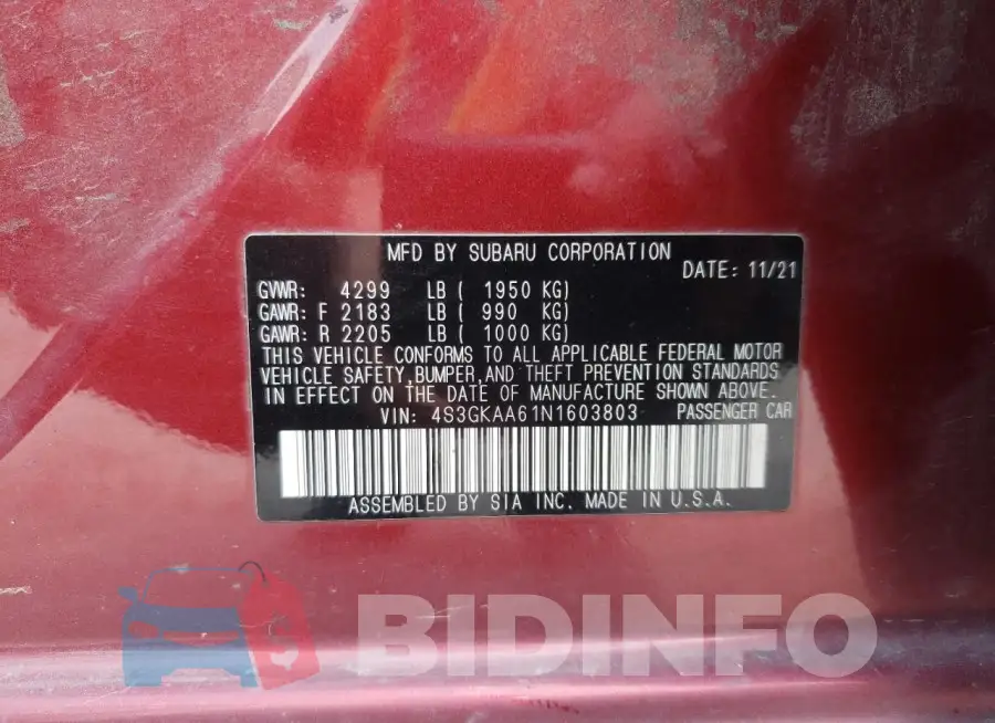 4S3GKAA61N1603803 Photo# 12