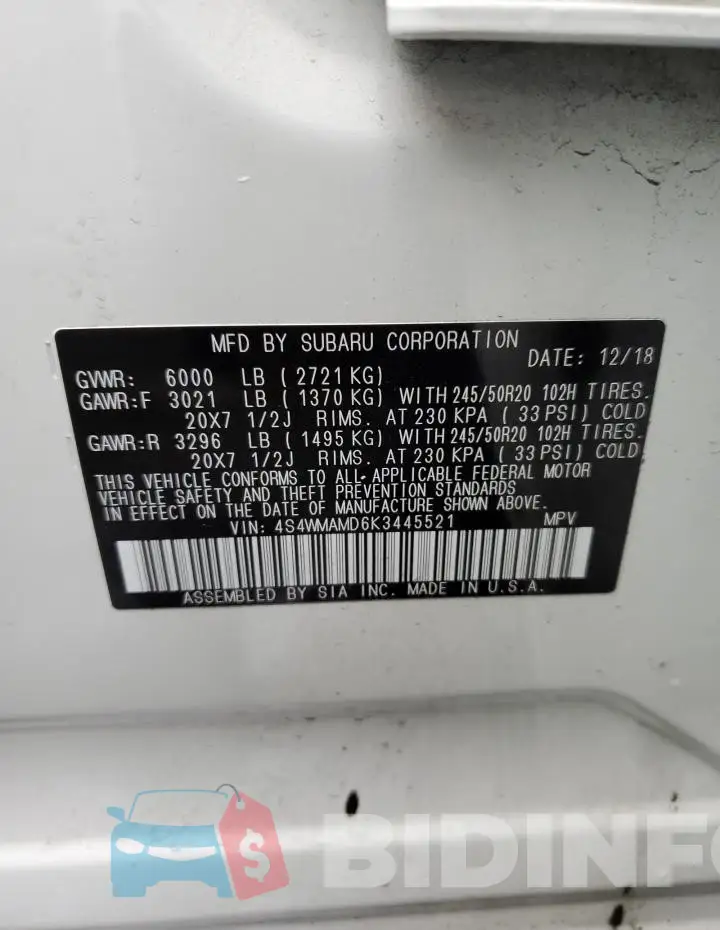 4S4WMAMD6K3445521 Photo# 12