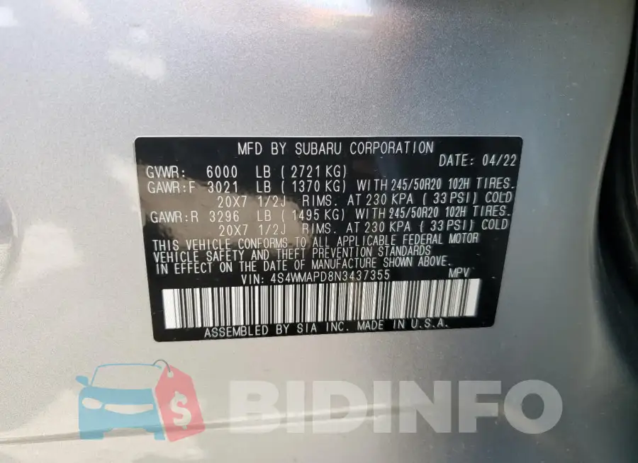 4S4WMAPD8N3437355 Photo# 12