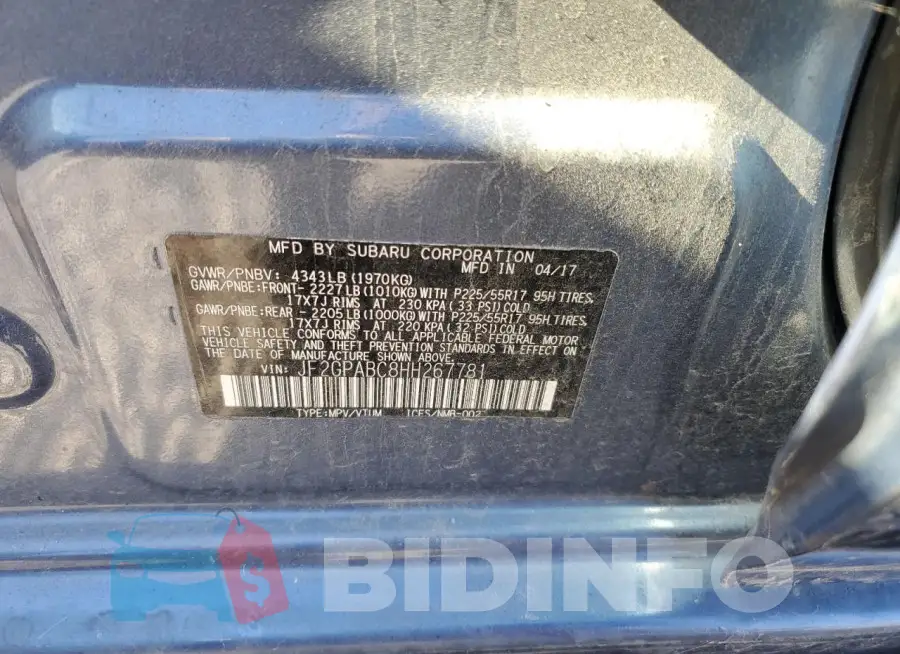 JF2GPABC8HH267781 Photo# 12
