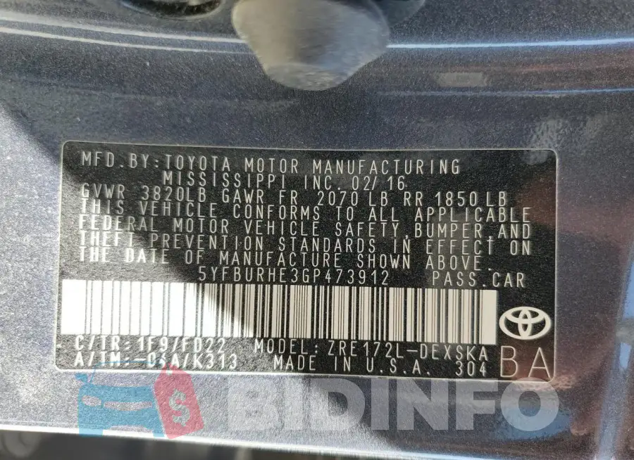 5YFBURHE3GP473912 Photo# 12