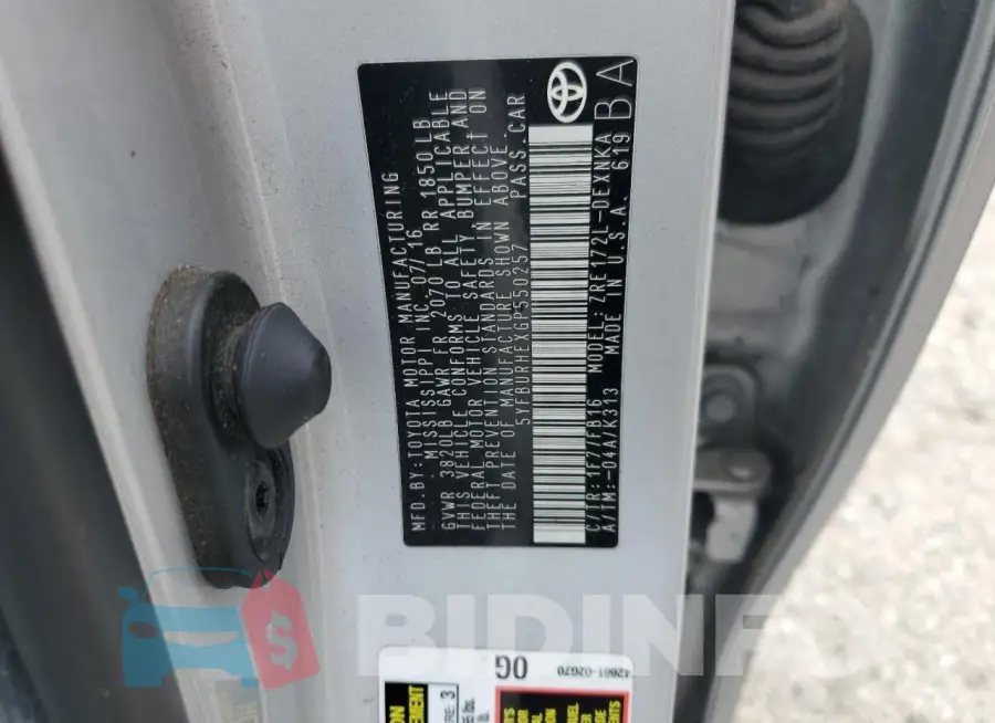 5YFBURHEXGP550257 Photo# 13
