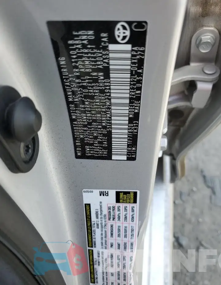 5YFEPMAE2MP249480 Photo# 12