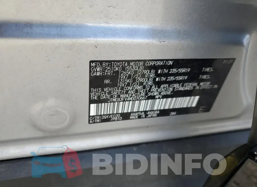 JTMEB3FV4MD070667 Photo# 14