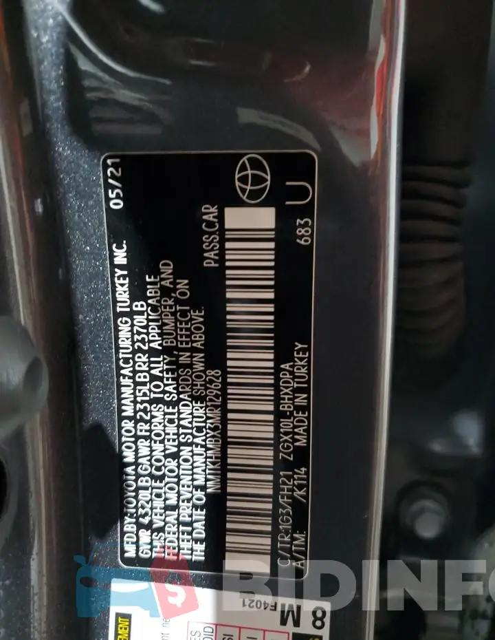 NMTKHMBX3MR129628 Photo# 13