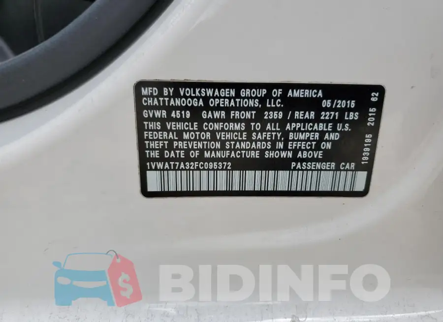 1VWAT7A32FC095372 Photo# 12