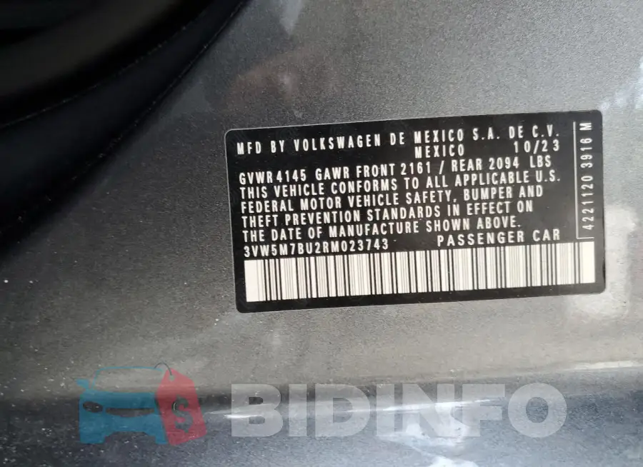 3VW5M7BU2RM023743 Photo# 12