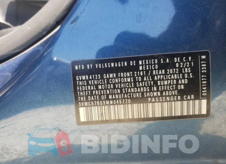 3VWC57BU9MM045770 Photo# 13