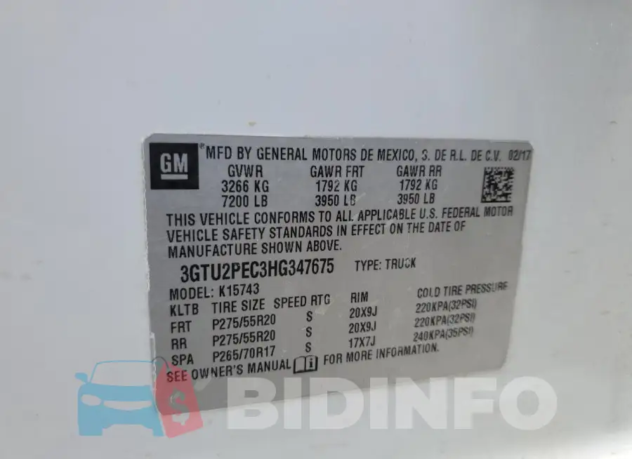 3GTU2PEC3HG347675 Photo# 12