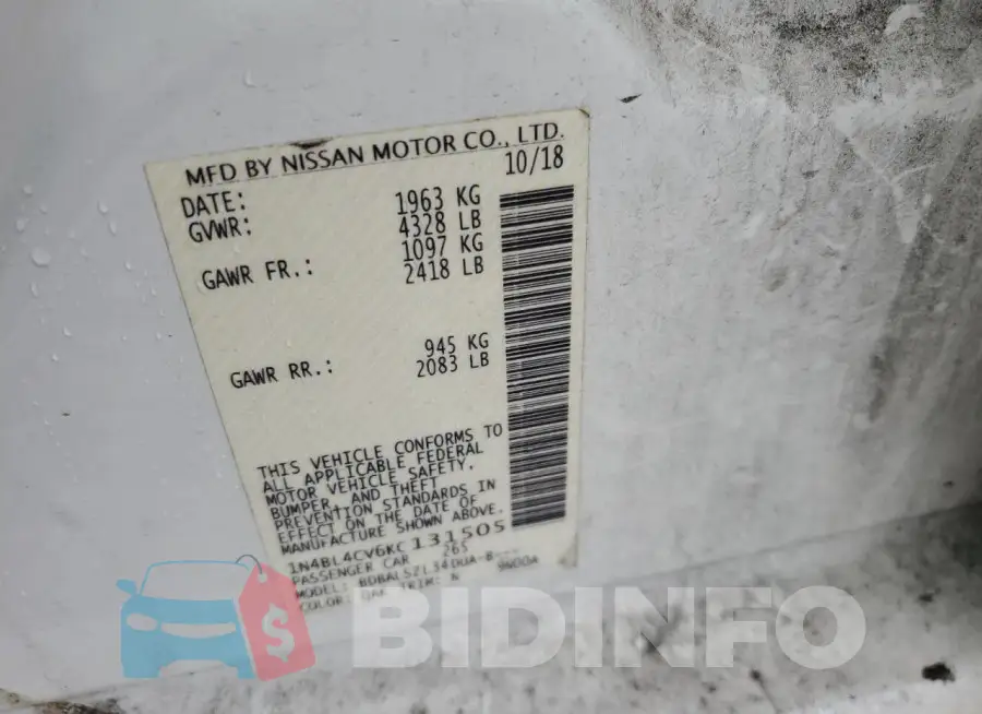 1N4BL4CV6KC131505 Photo# 13