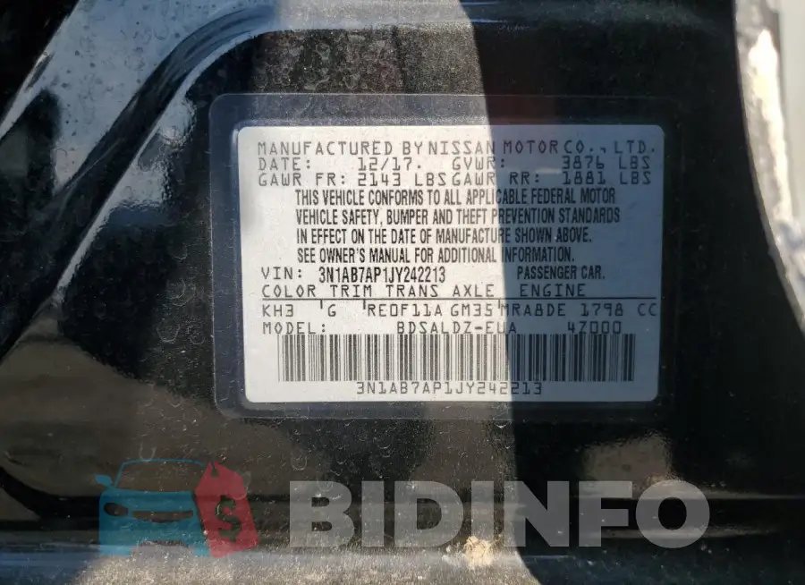 3N1AB7AP1JY242213 Photo# 12