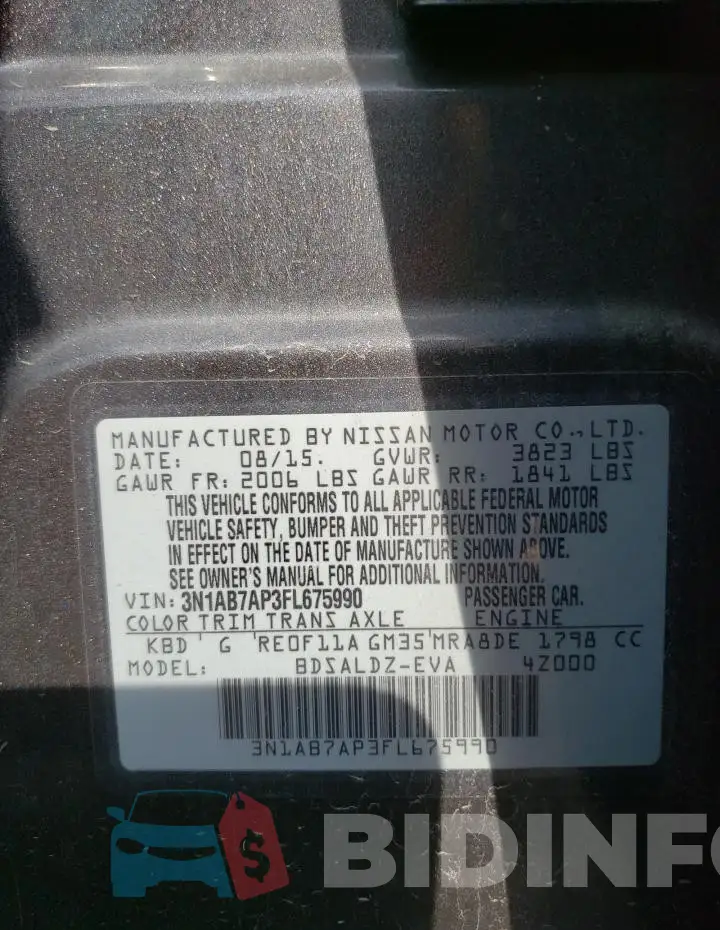 3N1AB7AP3FL675990 Photo# 12