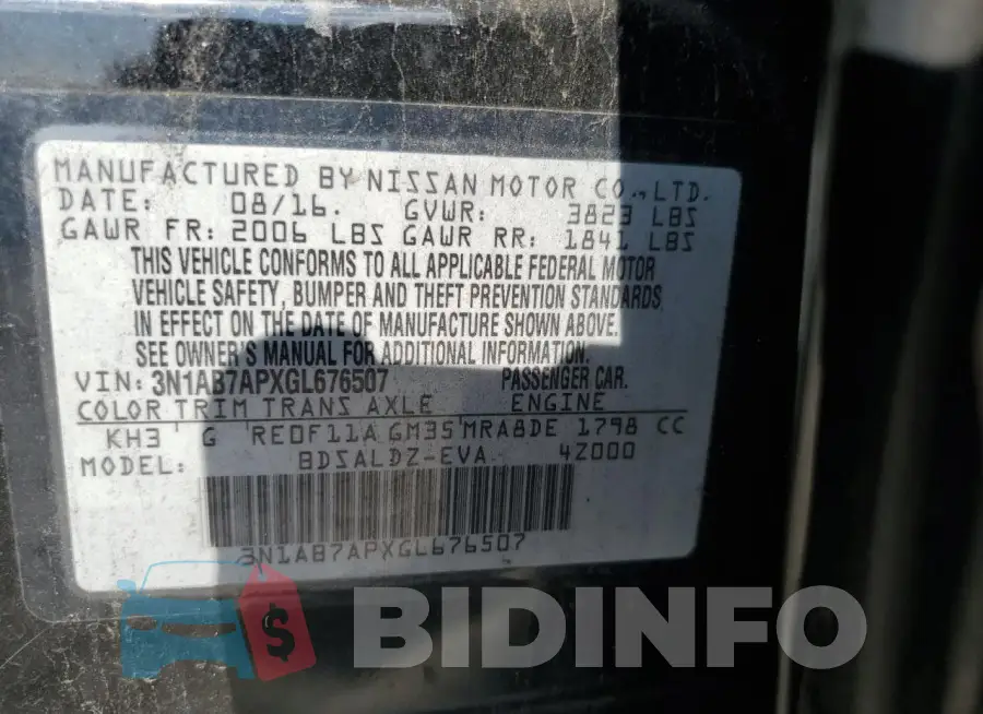 3N1AB7APXGL676507 Photo# 12