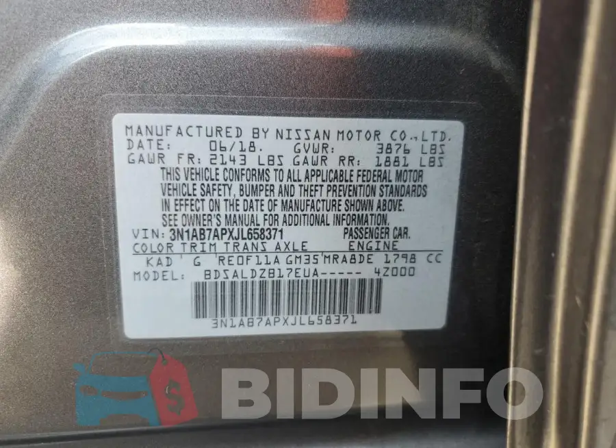 3N1AB7APXJL658371 Photo# 13