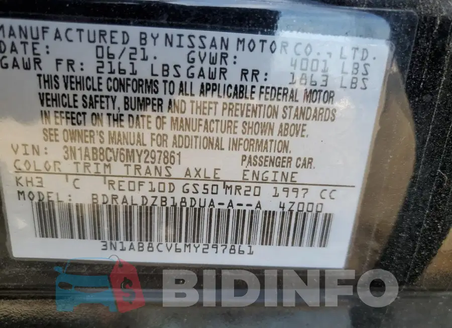 3N1AB8CV6MY297861 Photo# 13