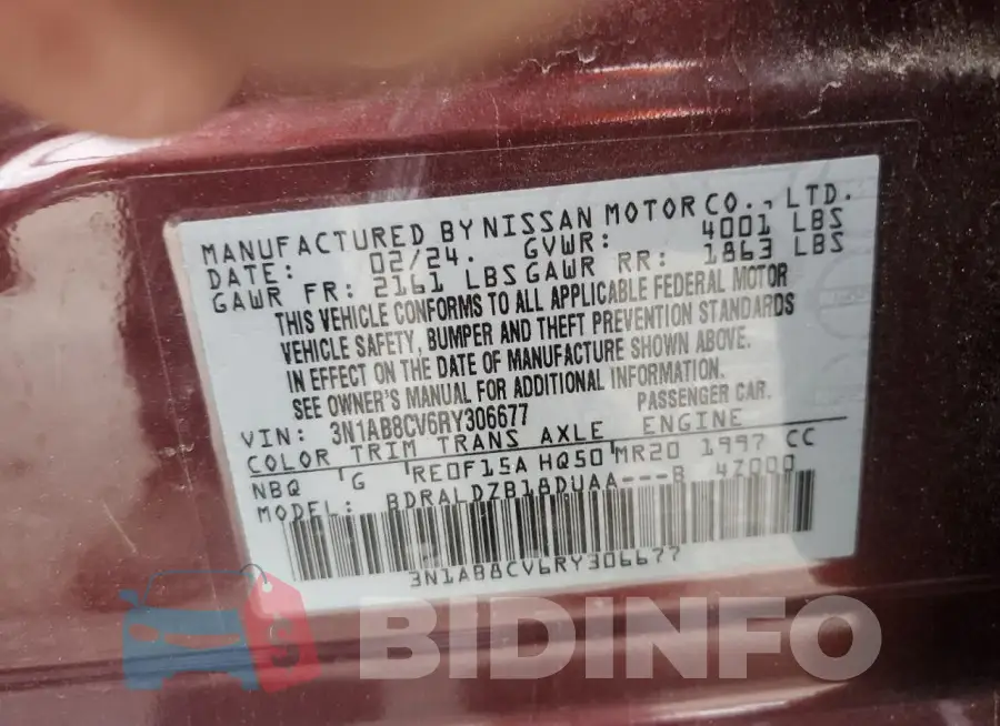 3N1AB8CV6RY306677 Photo# 12