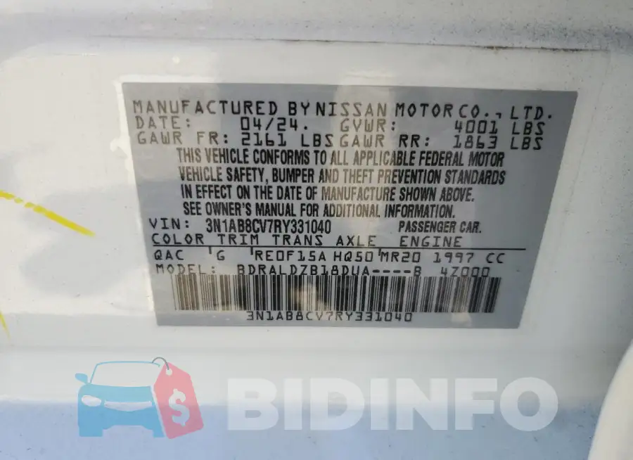 3N1AB8CV7RY331040 Photo# 13