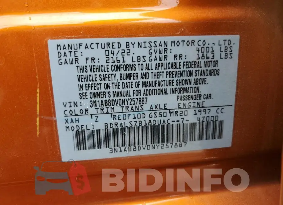 3N1AB8DV0NY257887 Photo# 12