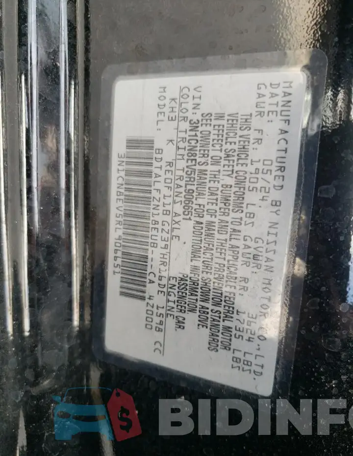 3N1CN8EV5RL906651 Photo# 12