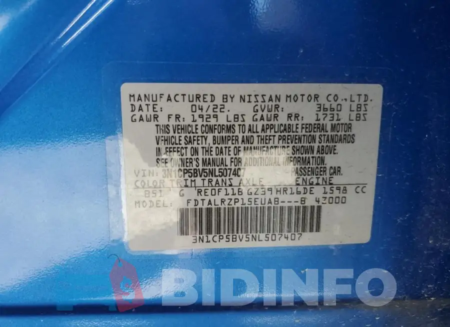 3N1CP5BV5NL507407 Photo# 14