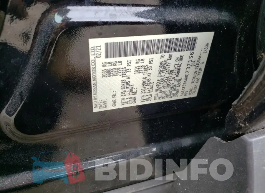 5N1AT3BA6MC737156 Photo# 13