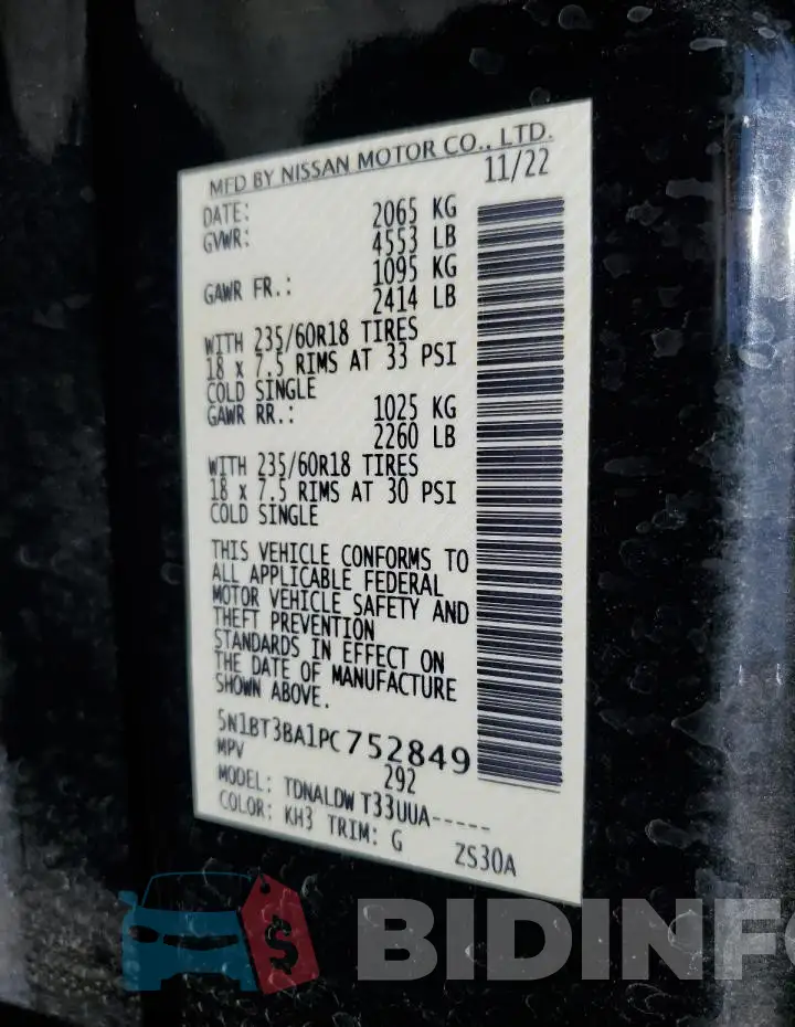5N1BT3BA1PC752849 Photo# 14
