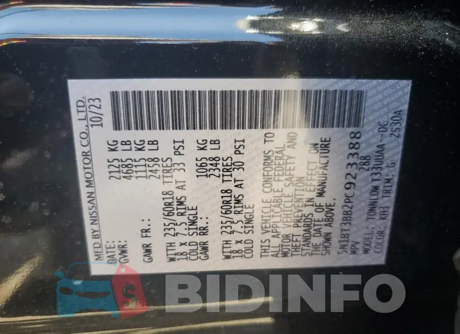 5N1BT3BB2PC923388 Photo# 14