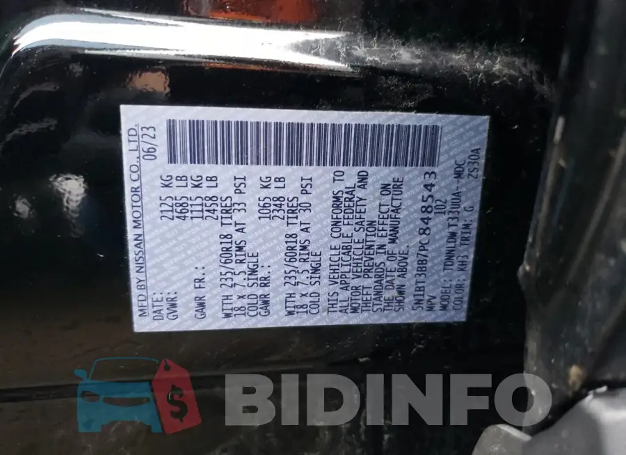5N1BT3BB7PC848543 Photo# 12