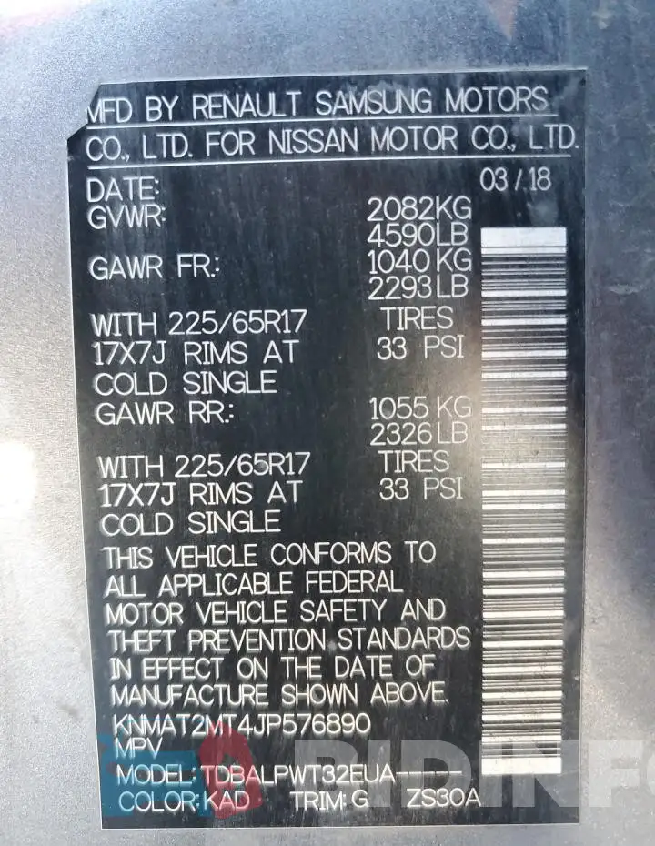 KNMAT2MT4JP576890 Photo# 14