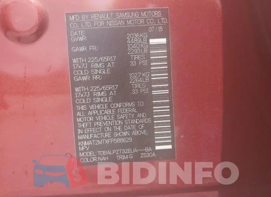 KNMAT2MTXFP588629 Photo# 13