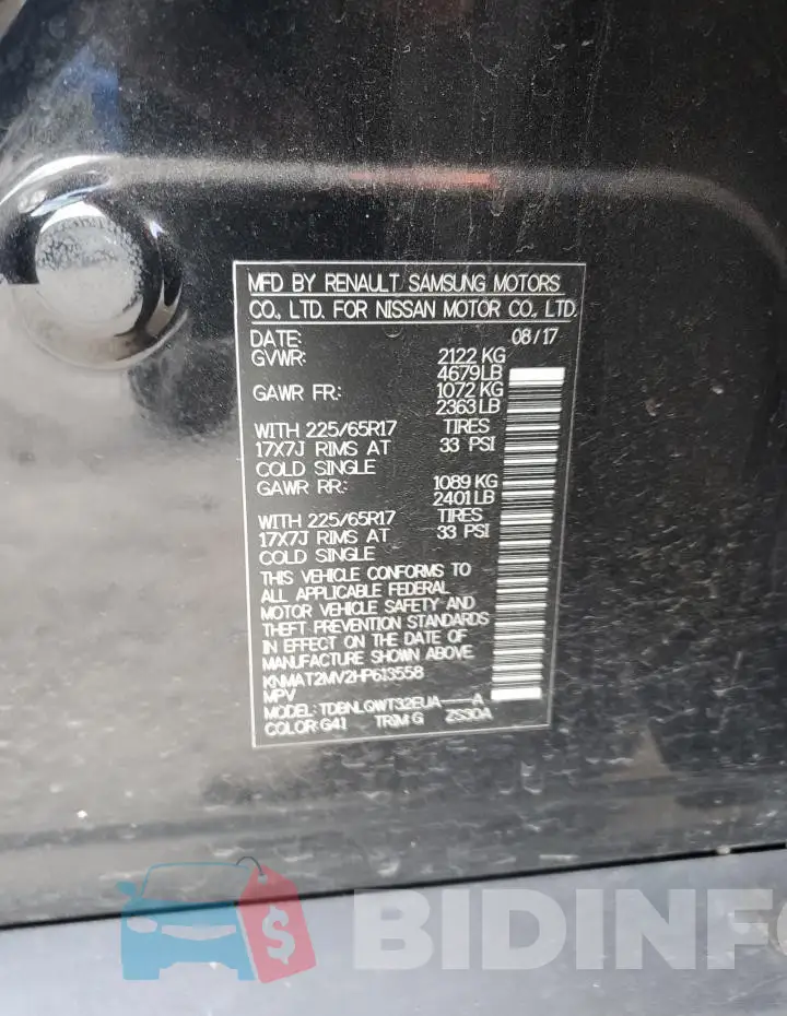 KNMAT2MV2HP613558 Photo# 12