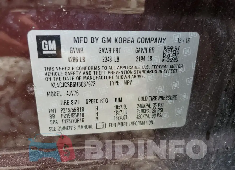 KL4CJCSB6HB087973 Photo# 12