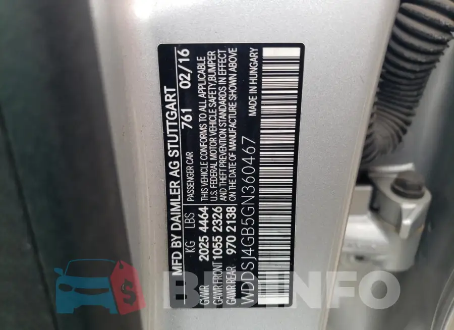WDDSJ4GB5GN360467 Photo# 12