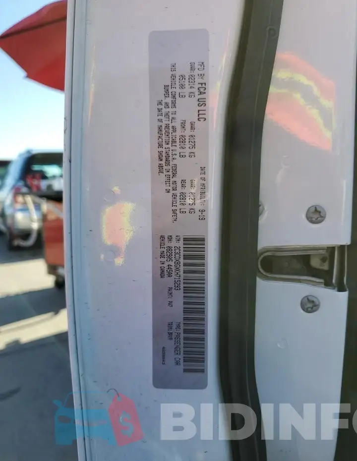 2C3CDXBGXKH715293 Photo# 13